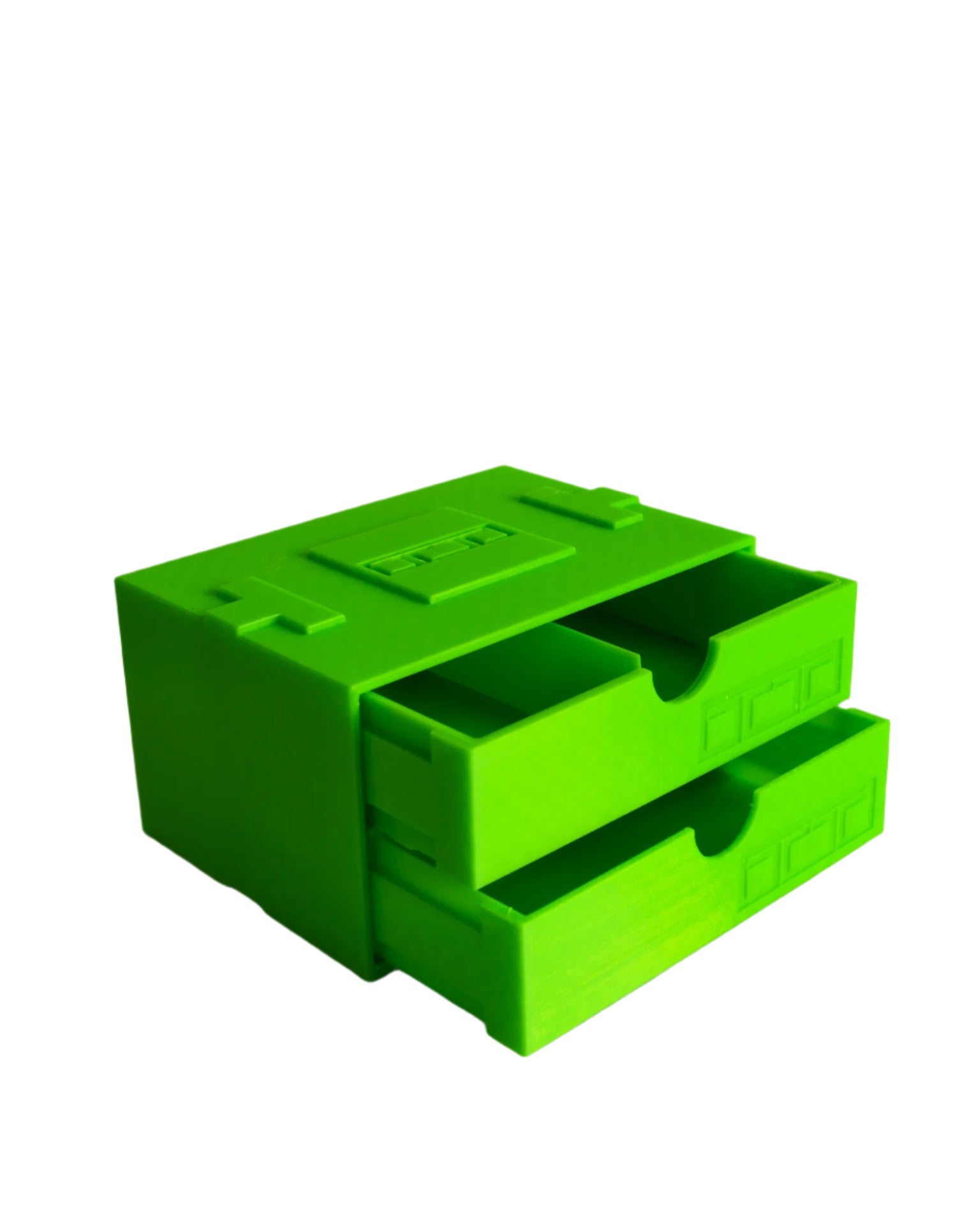 Electric Lime Half Drawers with TrunkBase